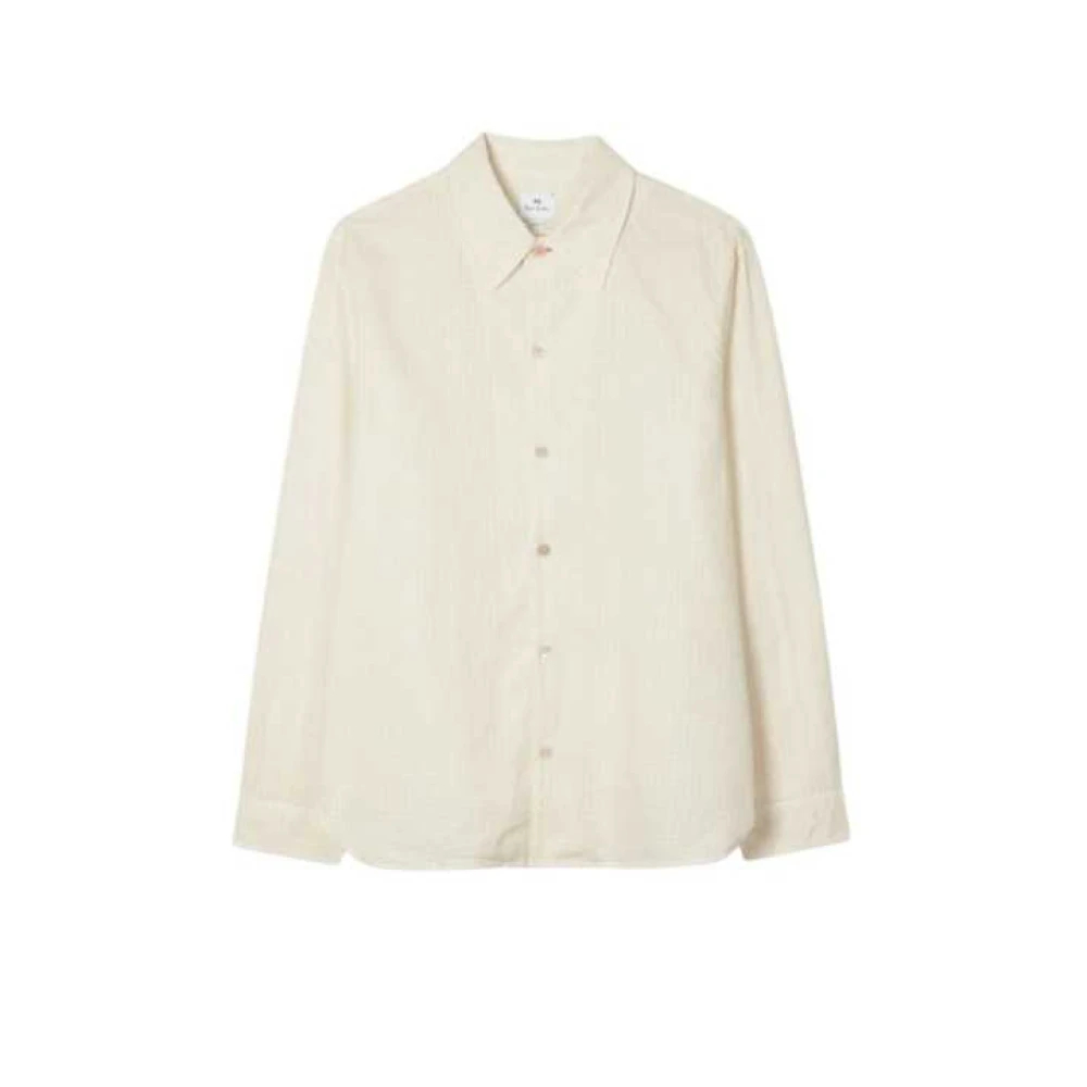 Paul Smith Herren Beige - Tone-On-Tone Geprägtes Karohemd - Shirts - S