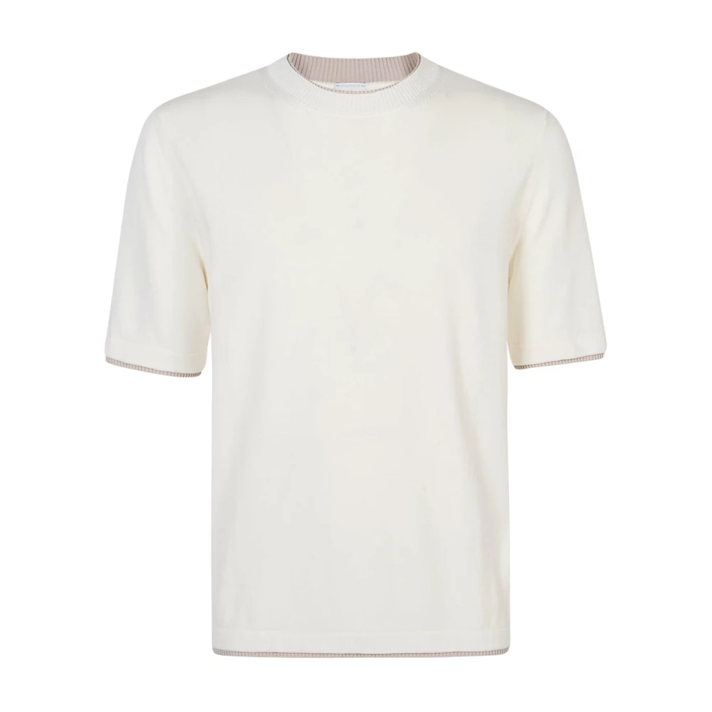 Eleventy Herren Weiß - Maglia Girocollo Mezza Manica - Knitwear - 2XL