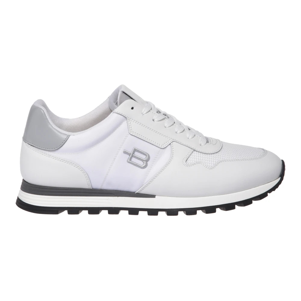 Baldinini Herren Weiß - Sneaker Aus Leder Und Stoff - Shoes - 44 Eu