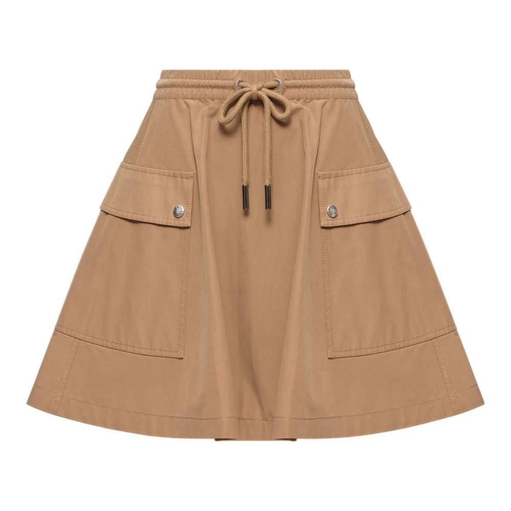 Moncler Cotton Blend A-Line Mini Skirt für Women in Beige in Size: 40 - Bild 4