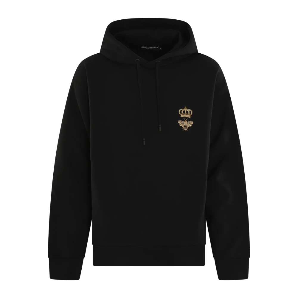 Dolce & Gabbana Herren Schwarz - Baumwoll Jersey Hoodie - Sweatshirts & Hoodies - K - 4XL