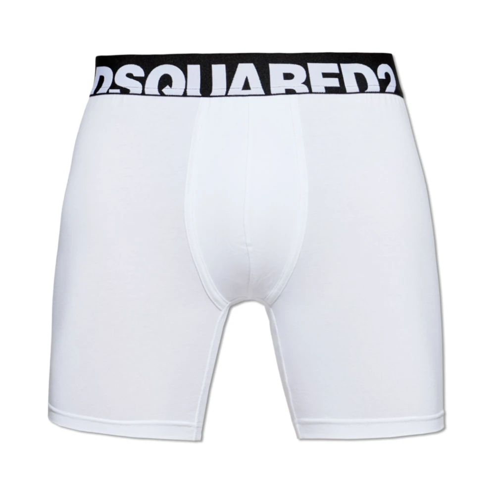 Dsquared2 Herren Weiß - Baumwoll-Boxershorts Mit Logo - Underwear - Xl