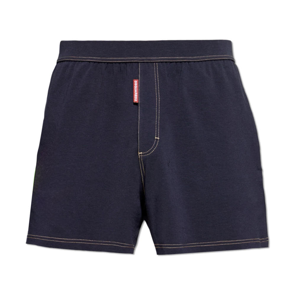 Dsquared2 Herren Blau - Cotton Boxer Shorts With Logo - Underwear - Xl