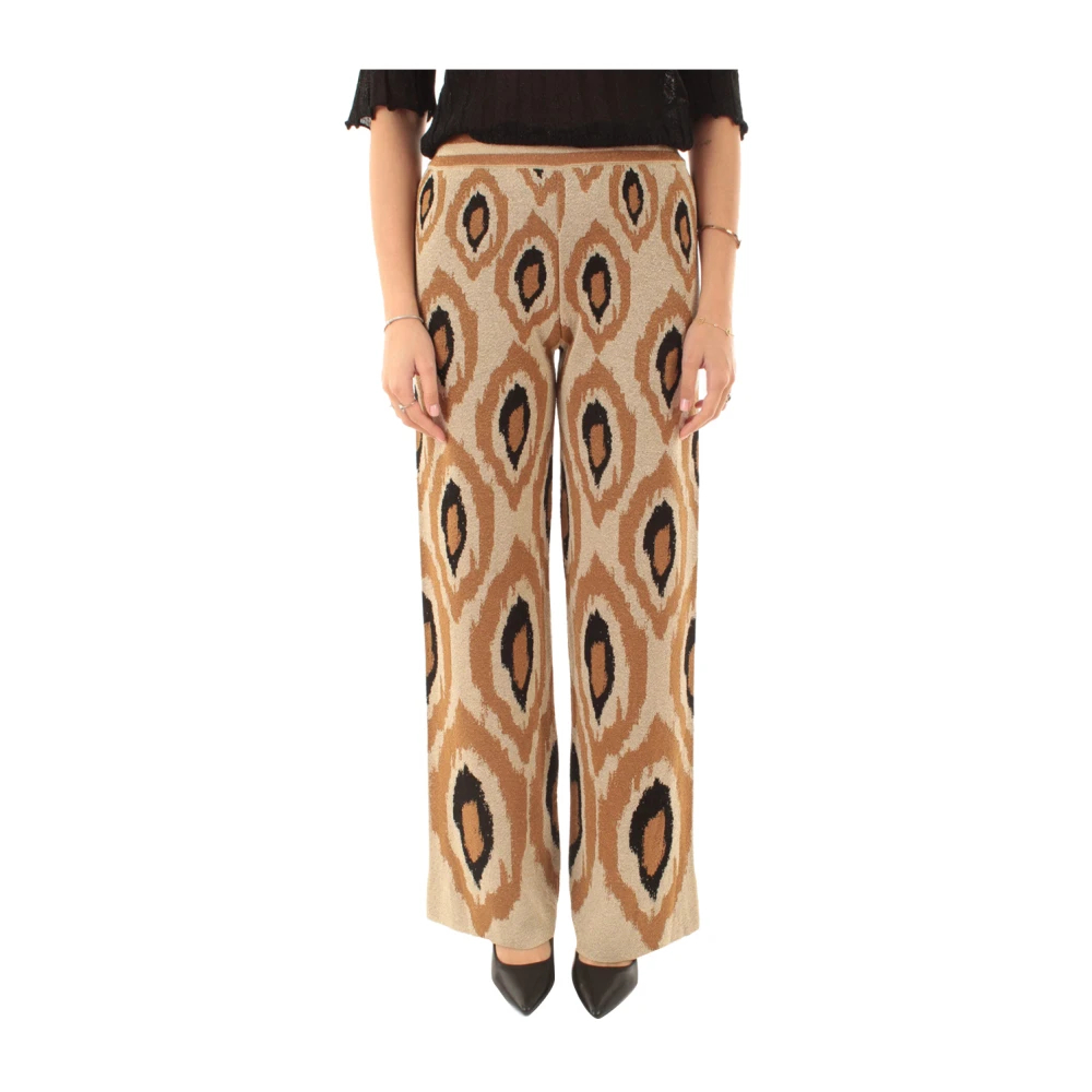 Akep Damen Multicolor - Palazzo Hose - Trousers - Mehrfarbig - Xs