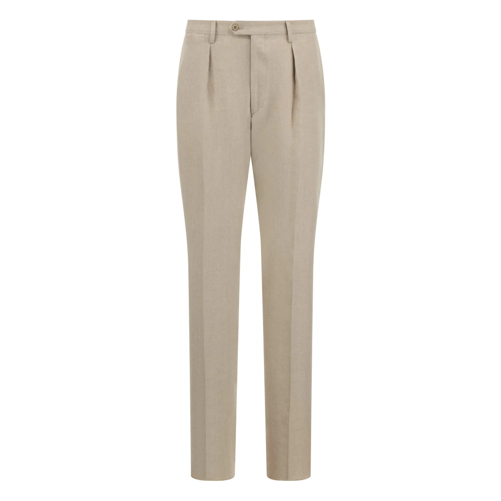 Boggi Milano Herren Beige - Reine Leinenhose - Trousers - 3XL