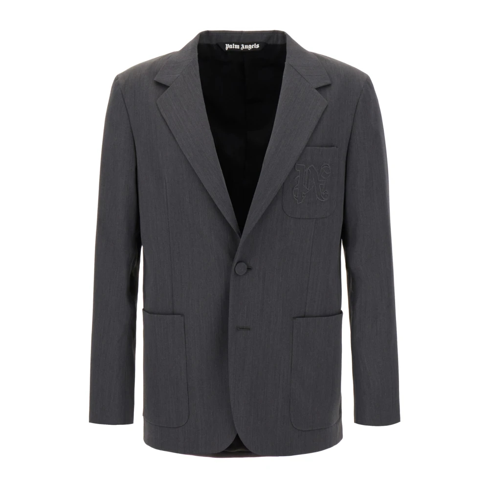 Palm Angels Herren Grau - Monogram Blazer - Jackets - 2XL