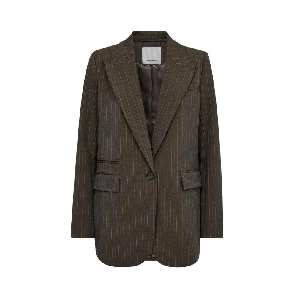 Co'couture Damen Braun - Nadelstreifen-Blazer - Jackets - S