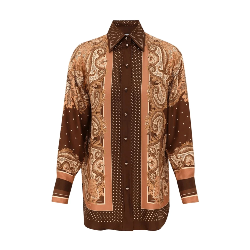 Zimmermann Damen Braun - Luna Relaxed Shirt - Blouses & Shirts - 2XS