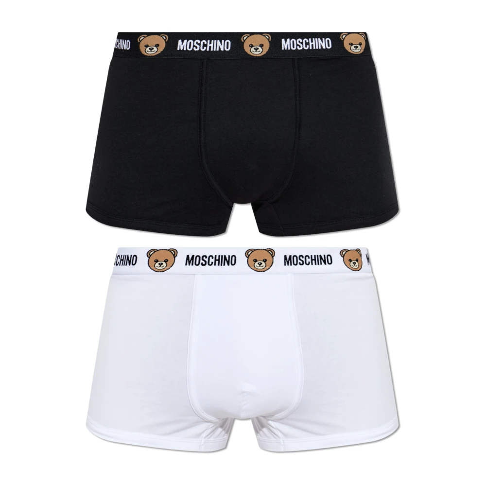 Moschino Herren Weiß - Cotton Boxer Briefs Zweierpack - Underwear - 2XL