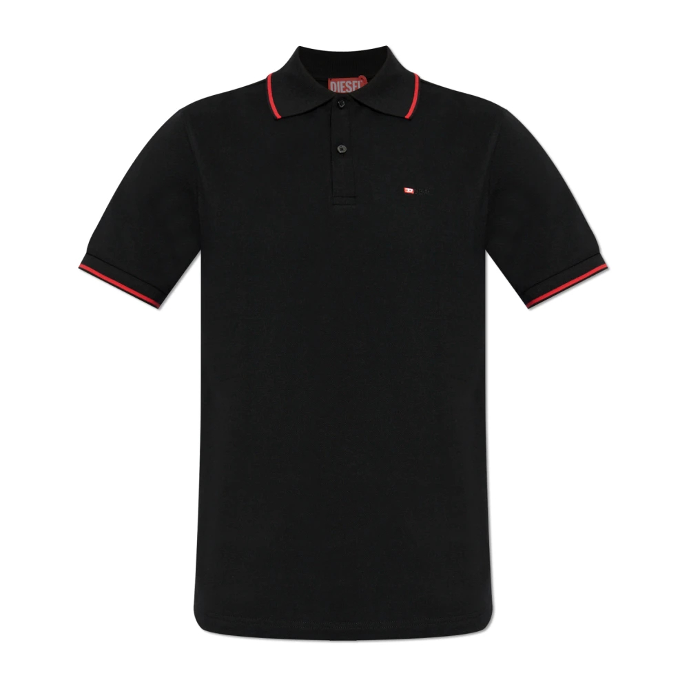 Diesel Herren Schwarz - Polo T-Ferry-Microdiv - Tops - K - S