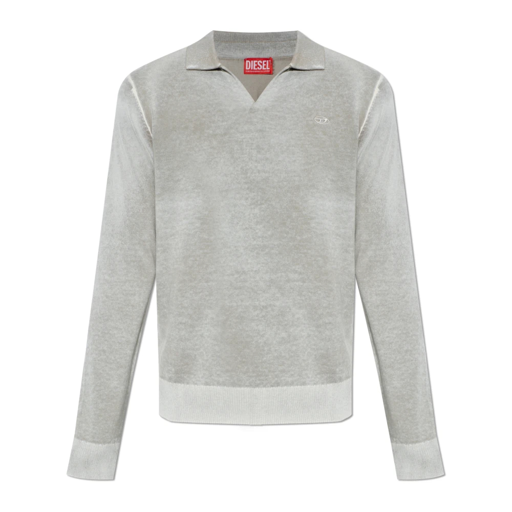 Diesel Herren Grau - K-Lawrence Poloshirt - Knitwear - S