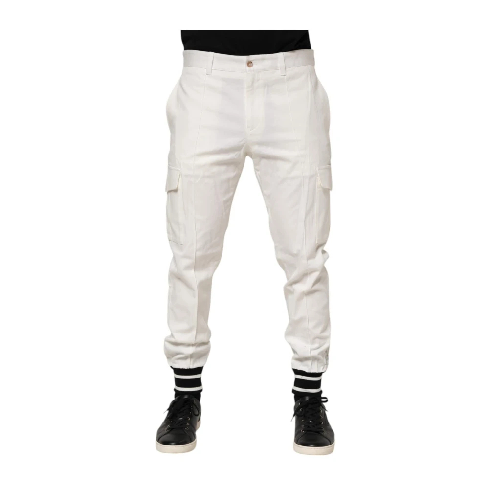 Dolce & Gabbana Herren Weiß - Cargo Skinny Jogger Hose - Trousers - L