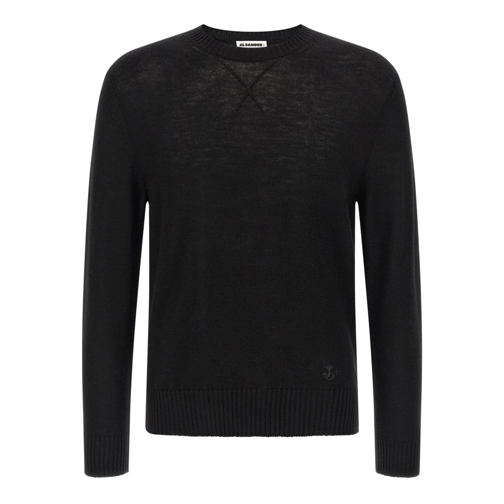 Jil Sander Herren Schwarz - Rundhalspullover - Knitwear - K - M