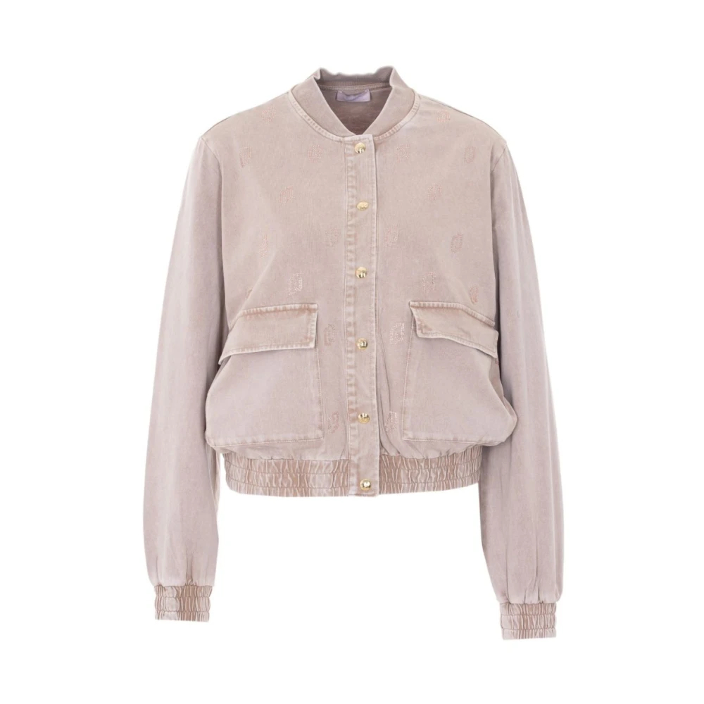 Liu Jo Damen Beige - Faded Jersey Jacke - Jackets - L