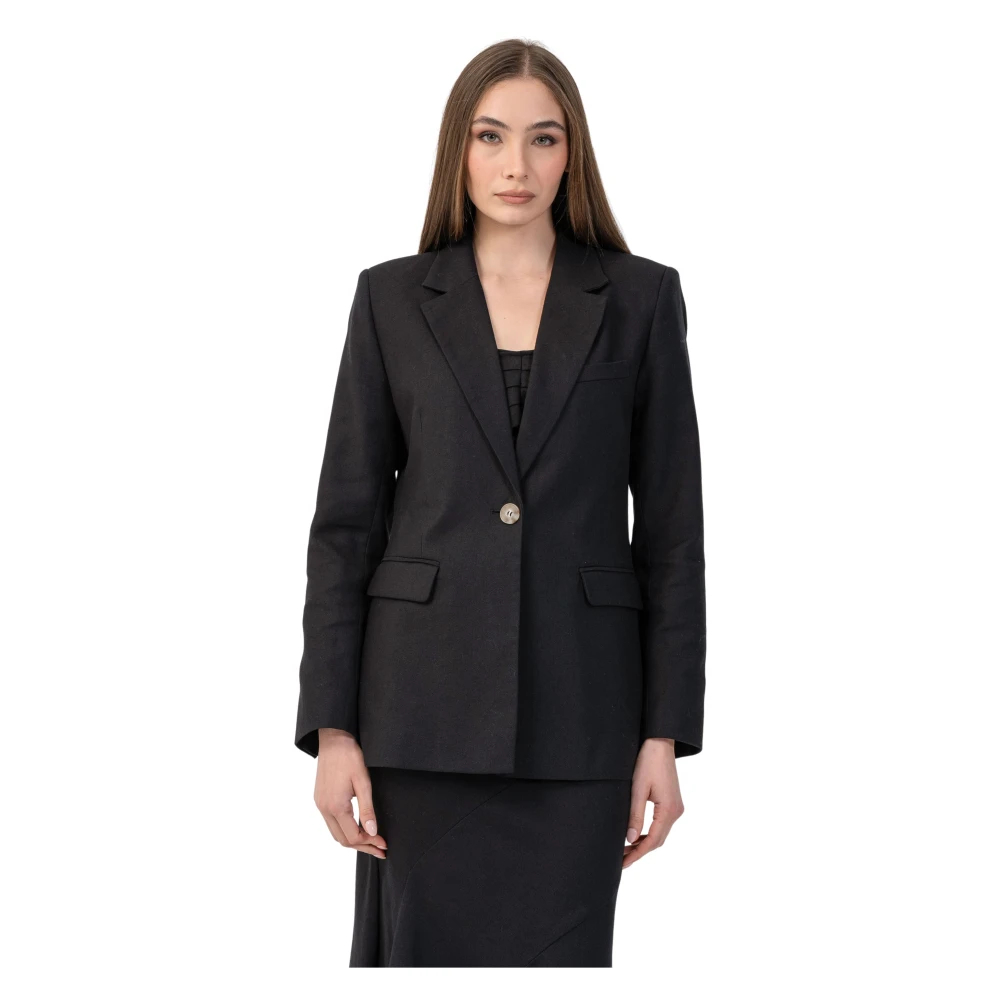 Kocca Damen Schwarz - Relaxed Fit Blazer Jacke - Jackets - K - Xl