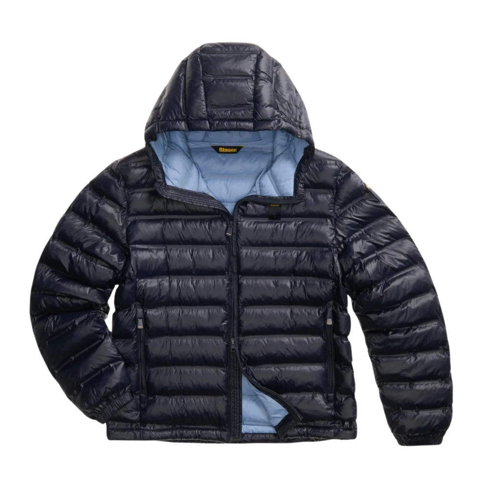 Blauer USA CHARLES Herren Steppjacke mit Kapuze in Marine Größe L - Image 3