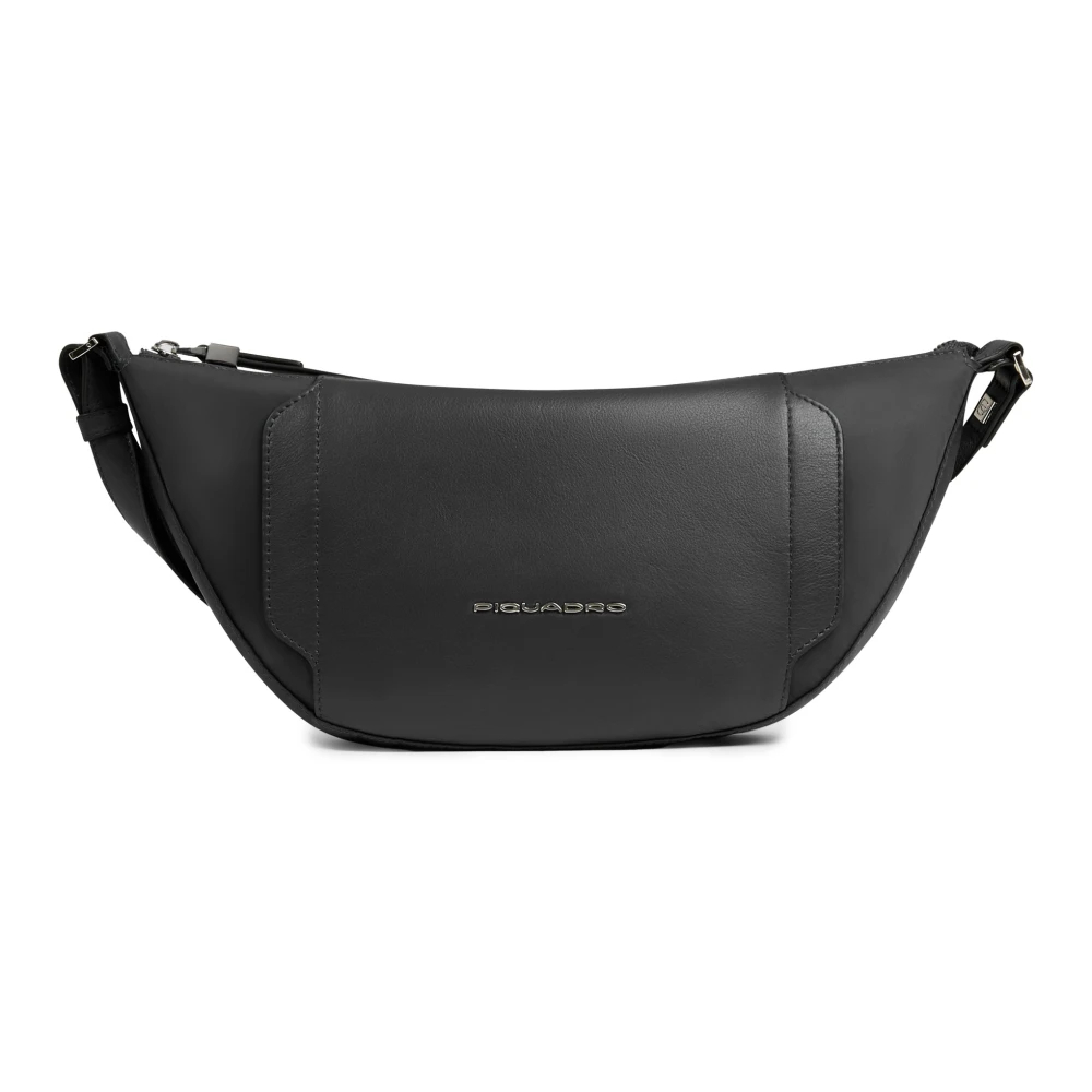 Piquadro Damen Schwarz - Bauchtasche Aus Textil Und Leder - Bags - K - One Size