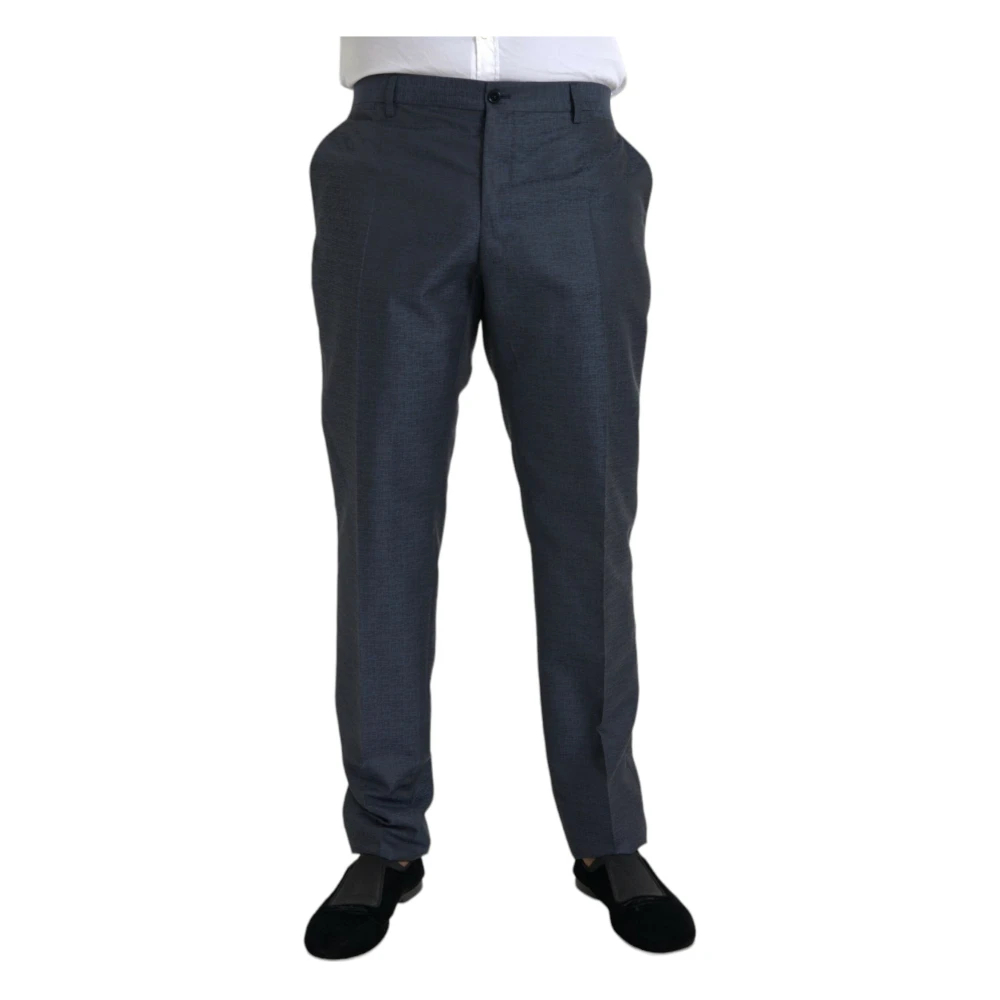 Dolce & Gabbana Herren Blau - E Woll Skinny Dress Hose - Trousers - 3XL