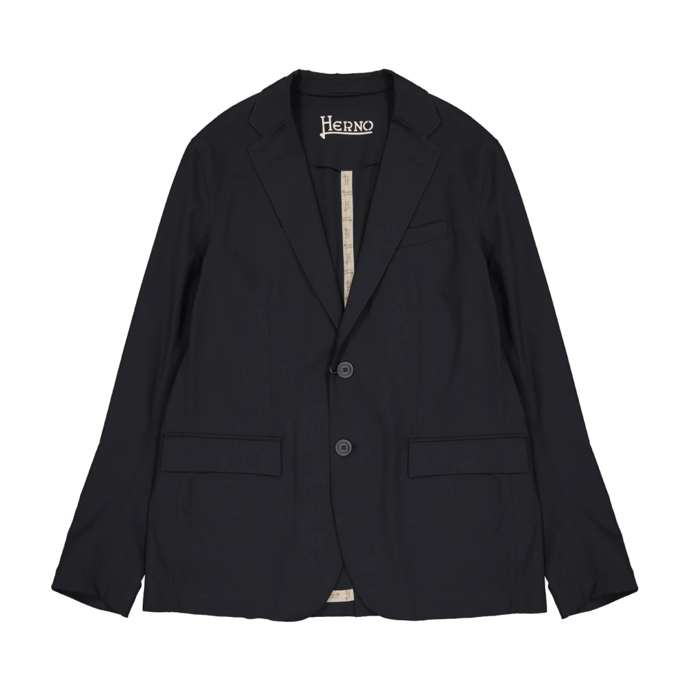 Herno Herren Schwarz - Einreihiger Blazer - Jackets - K - L