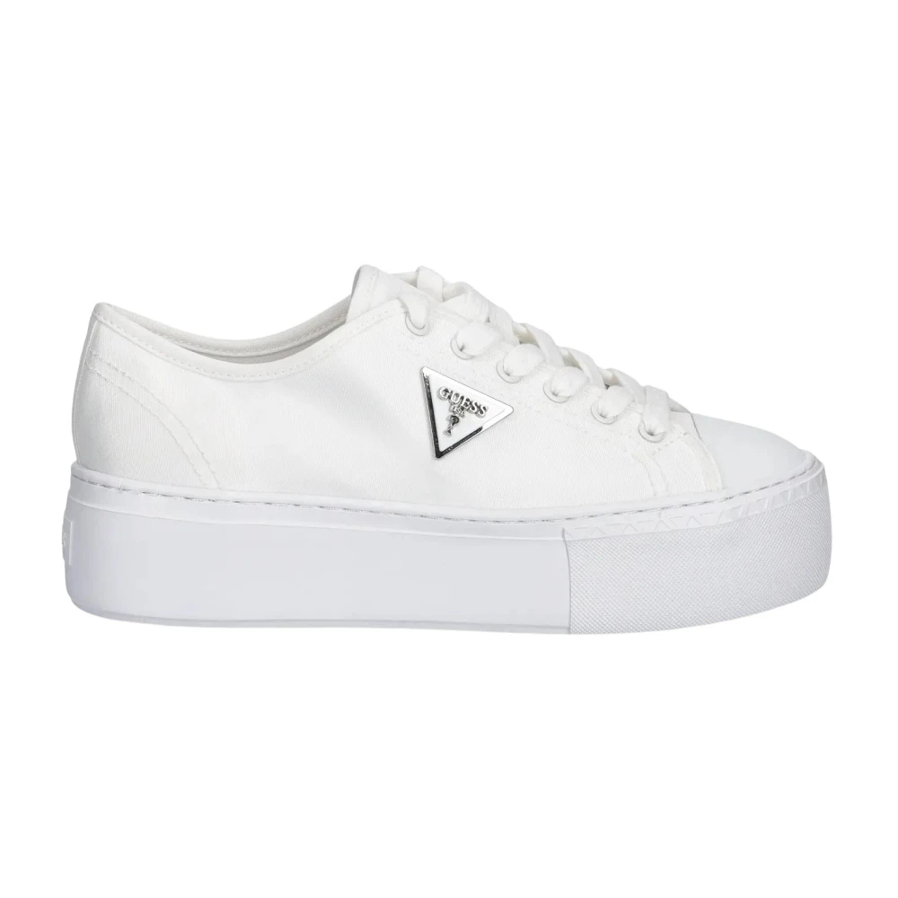 Guess Damen Weiß Sneakers Aus Stoff Fltjo2 Fab12 - Bild 2