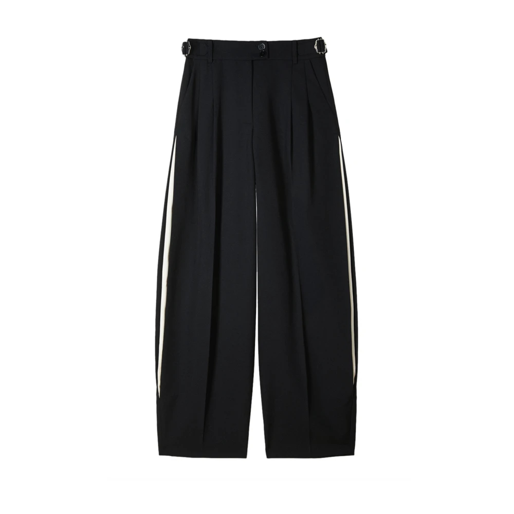 Patrizia Pepe Damen Schwarz - Palazzo Hose - Trousers - K - M