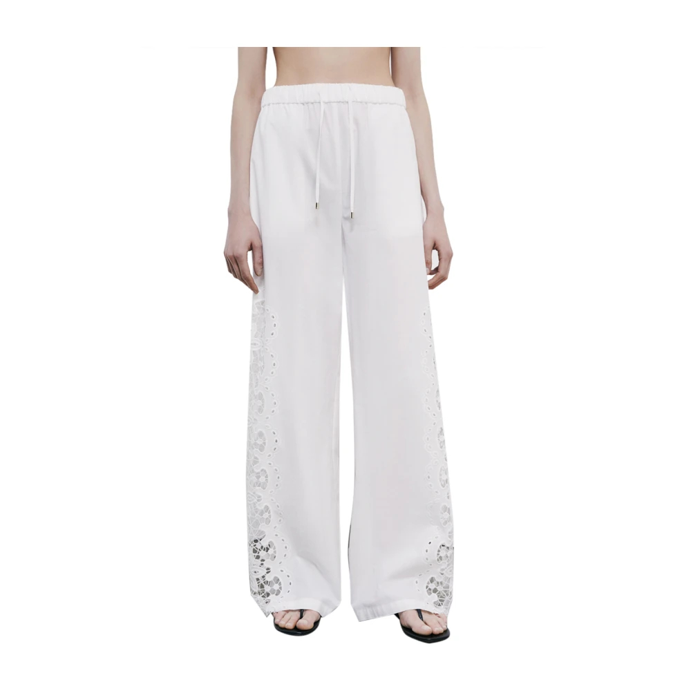 Patrizia Pepe Damen Weiß - Palazzo-Hose - Trousers - M