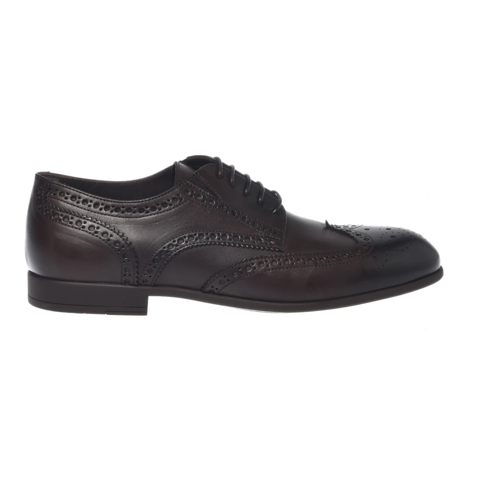 Baldinini Herren Braun - Leder Schnürschuhe - Shoes - 44 Eu