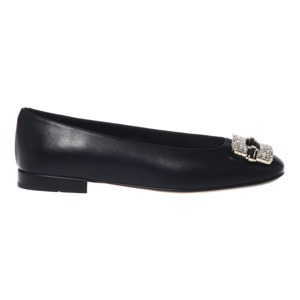 Baldinini - Leder Ballerina - Shoes - Damen - Schwarzk - 40 Eu