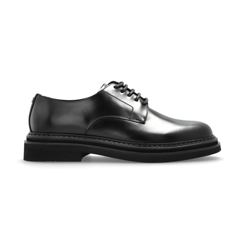 Dolce & Gabbana Herren Schwarz - Derby-Schuhe - Shoes - K - 44 Eu