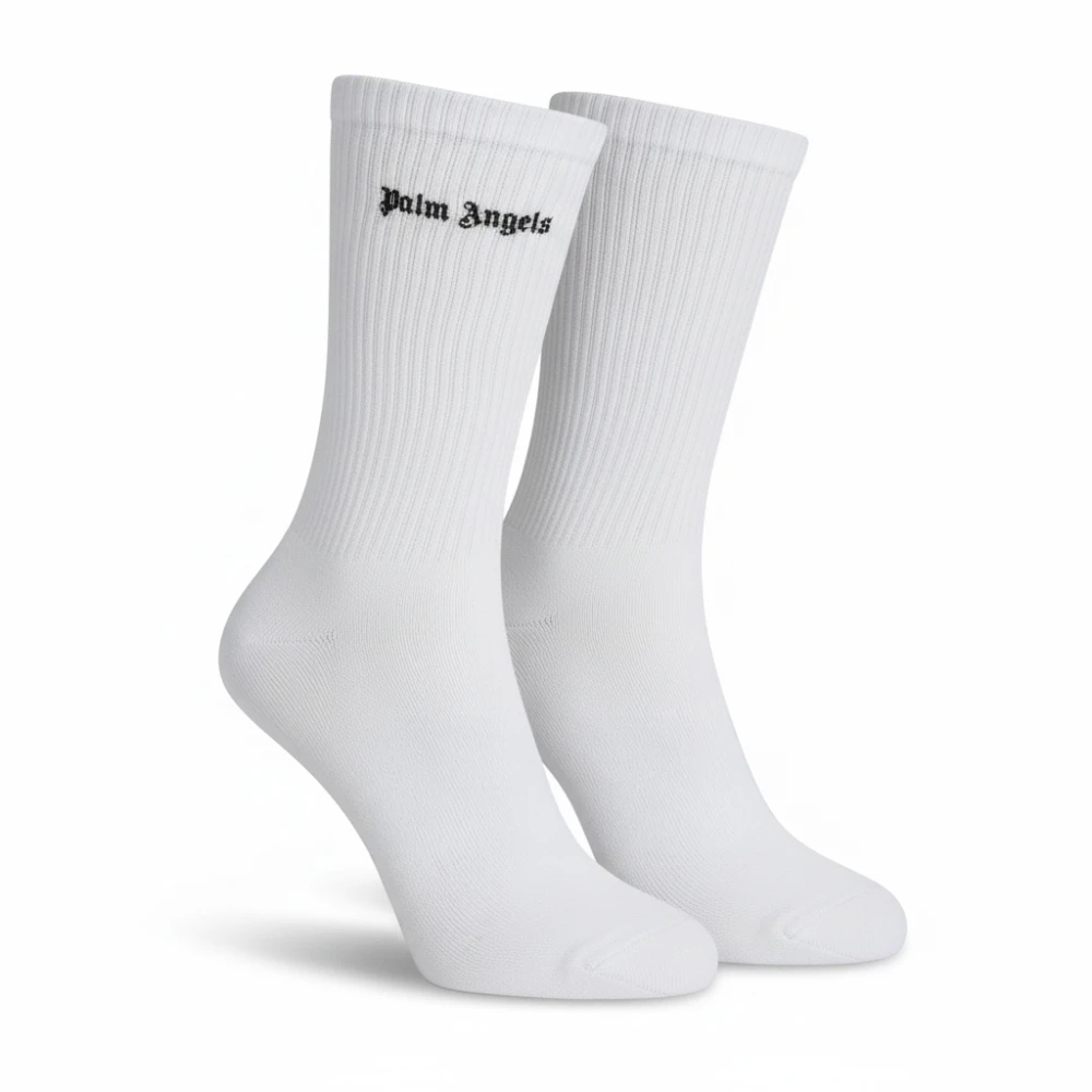 Palm Angels - Gerippte Logo-Socken - Underwear - Herren - Weiß - S