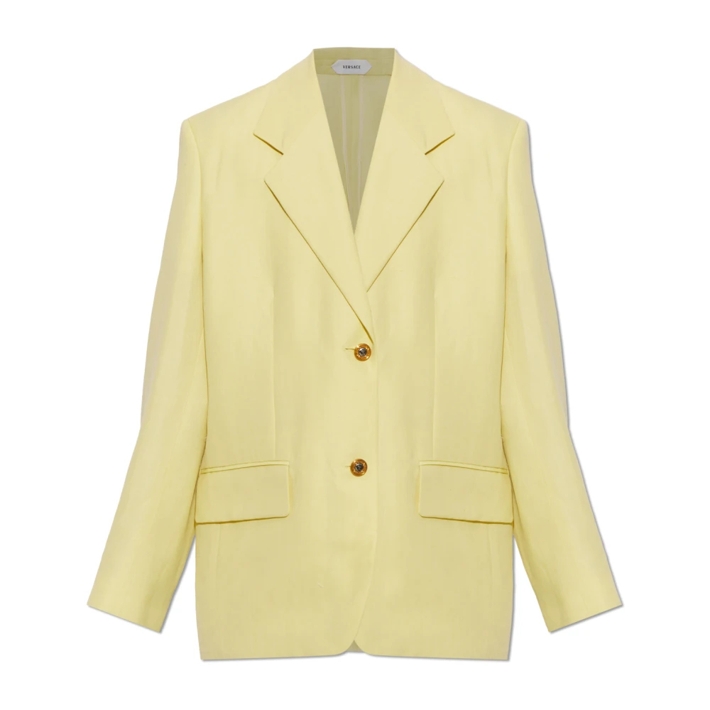Versace Damen Gelb - Woll-Leinen-Blazer - Jackets - S