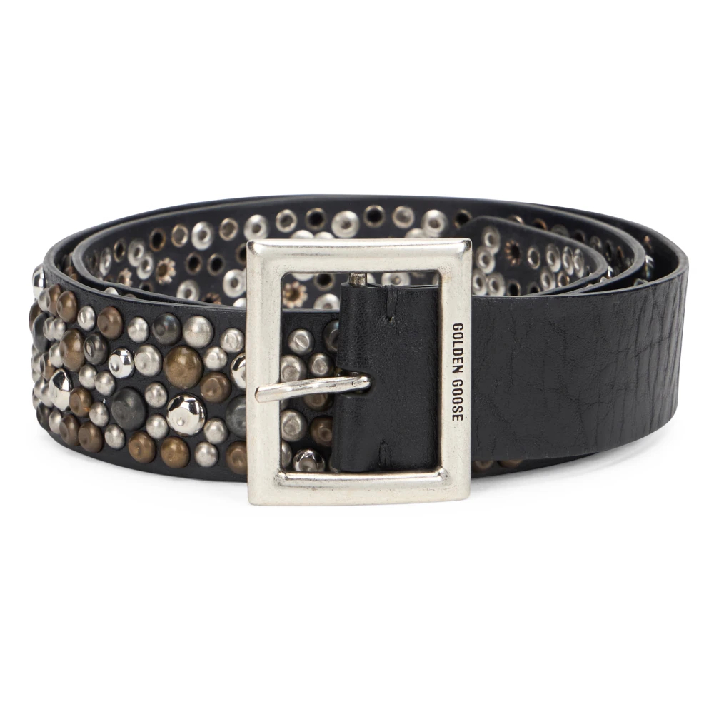 Golden Goose Unisex Schwarz - Studs Belt - Accessories - K - 90 Cm