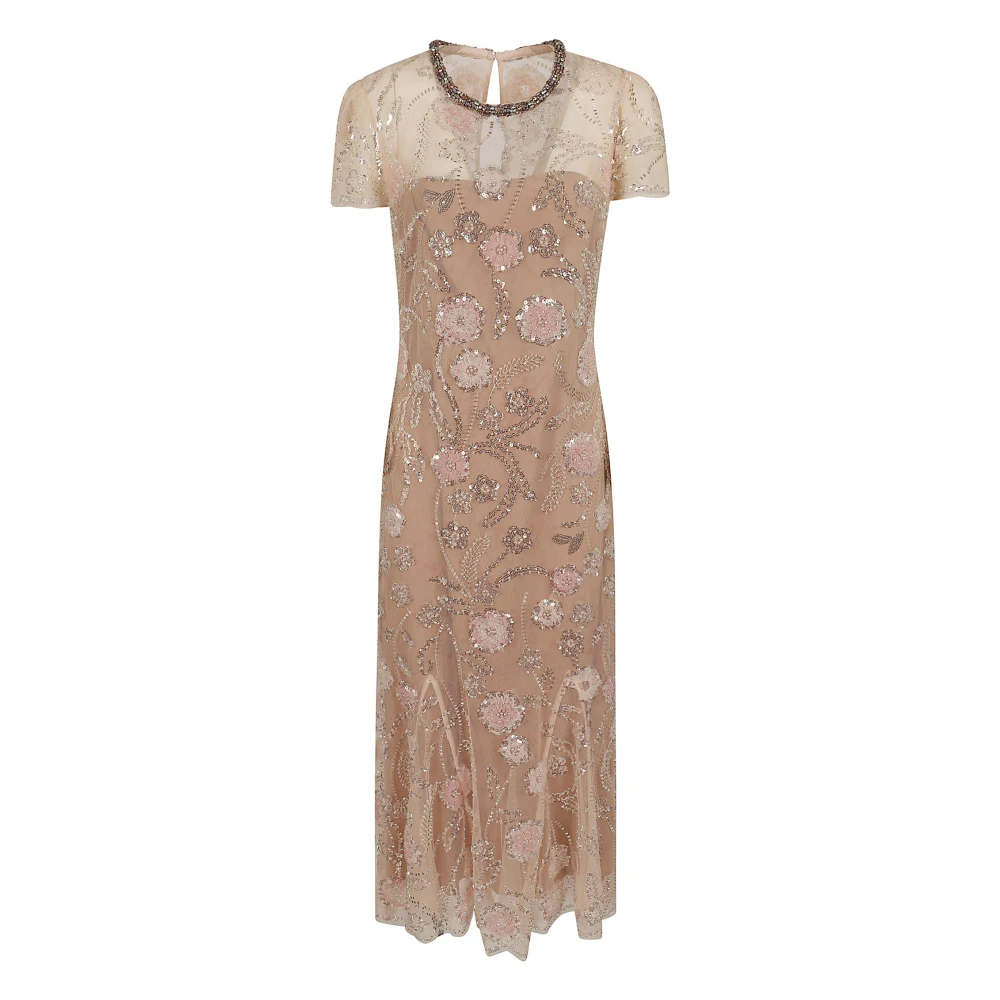 Self Portrait - Flower Sequin Embellished Midi Tüllkleid - Dresses - Damen - Rosa - Xs - Bild 4