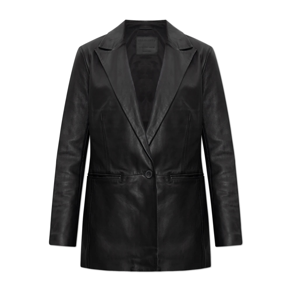 Allsaints Damen Schwarz - Lederblazer - Jackets - K - S