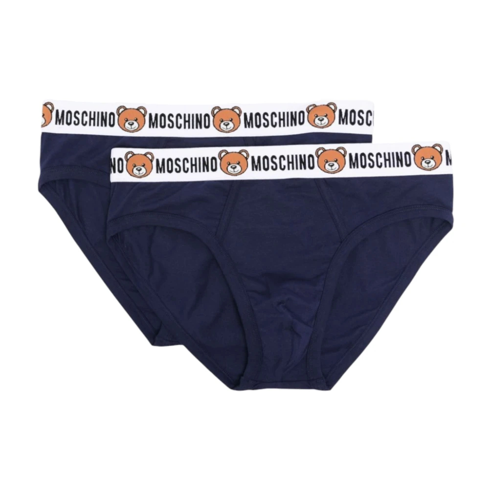 Moschino Herren Blau - Seiden Slip Set - Underwear - S