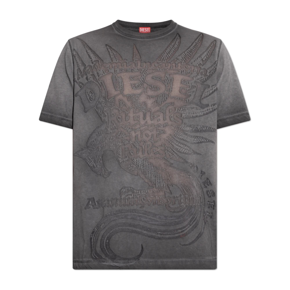 Diesel - T-Rawjust-Aa1 T-Shirt - Tops - Herren - Grau - Xl