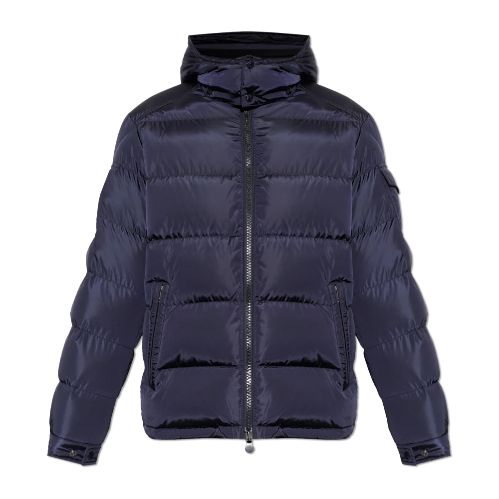 MONCLER | Blue Moncler Maya matte short hooded down jacket | Man | 4 - Image 5
