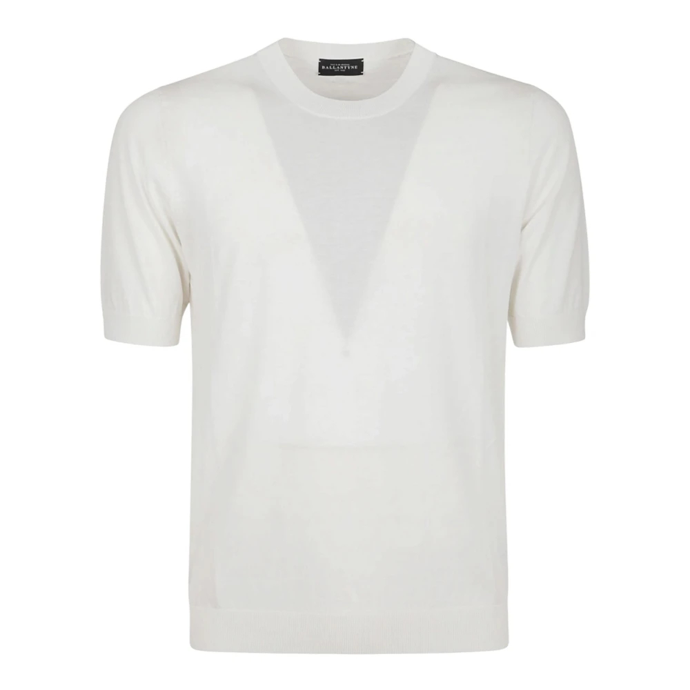 Ballantyne Herren Weiß - Kurzarm Pullover - Tops - Xl