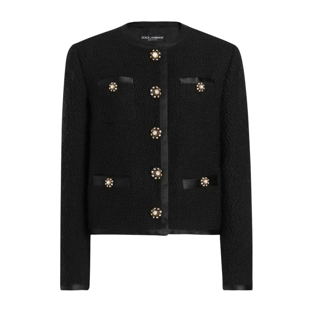 Dolce & Gabbana - Schwarze Damenjacke - Jackets - Damen - Schwarzk - Xs