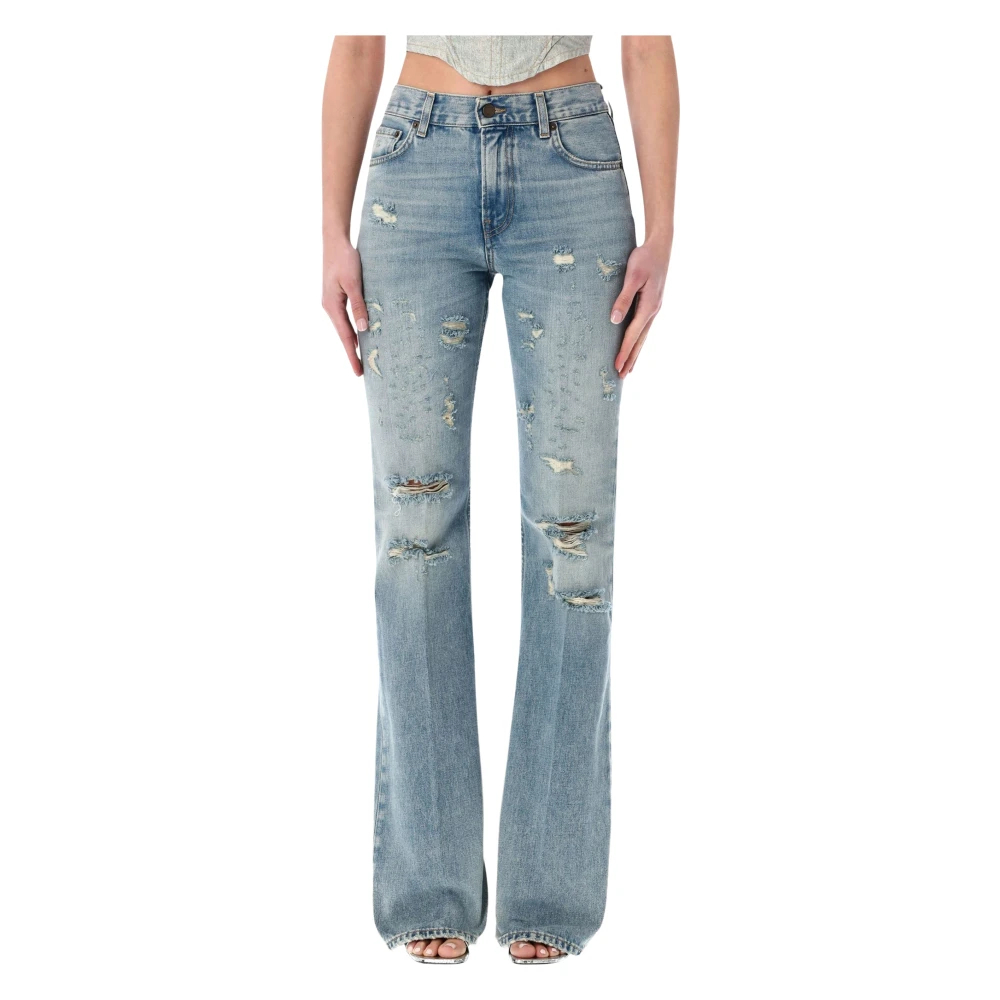 Haikure - Flora Broken Jeans - Jeans -Damen -Blau -W28