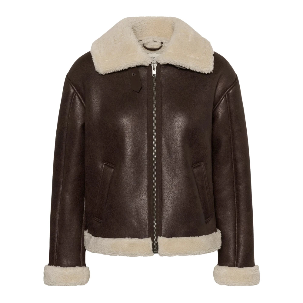 Kaffe Damen Marron Lederjacke Arabella - Bild 2