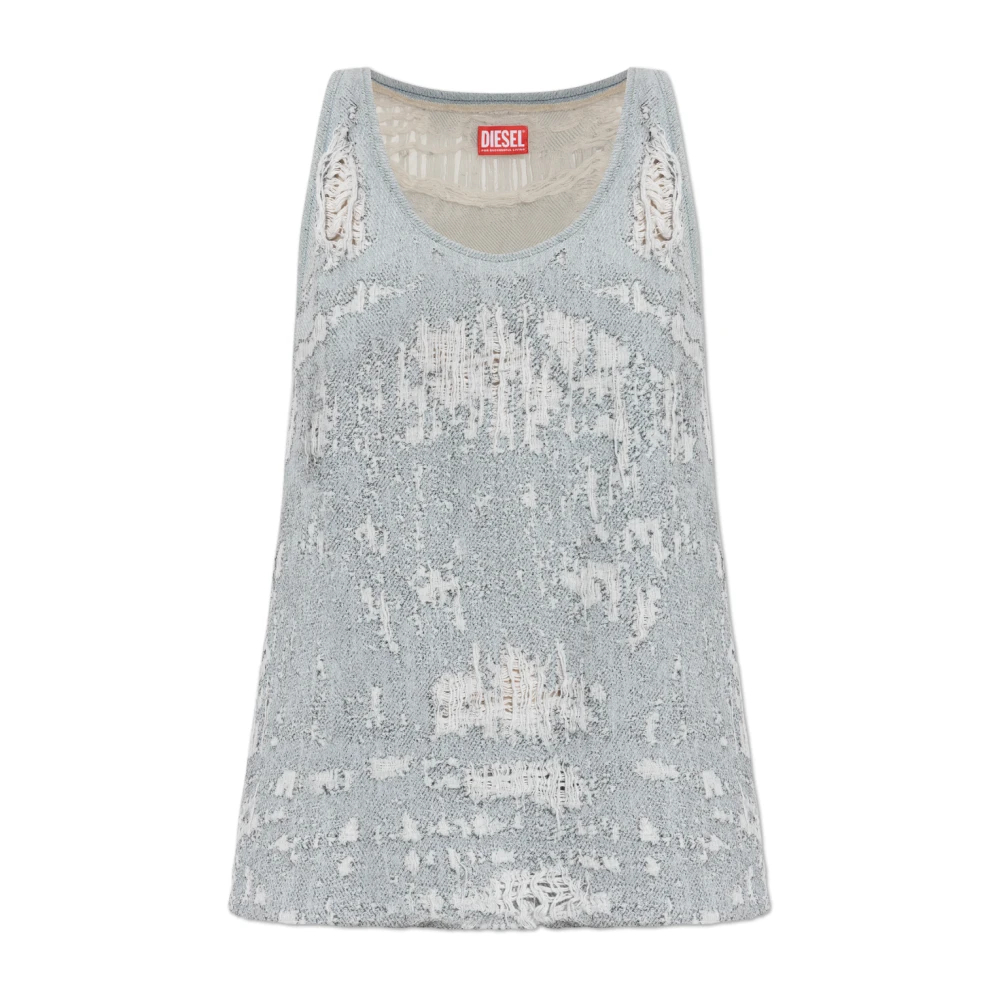 Diesel Damen Blau - Denim Top E-Dalby-Fsg - Tops - S