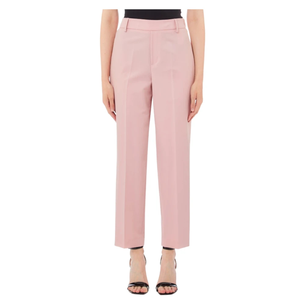 Liu Jo Damen Rosa - Cropped Hose Mit Elastischem Bund - Trousers - Xl