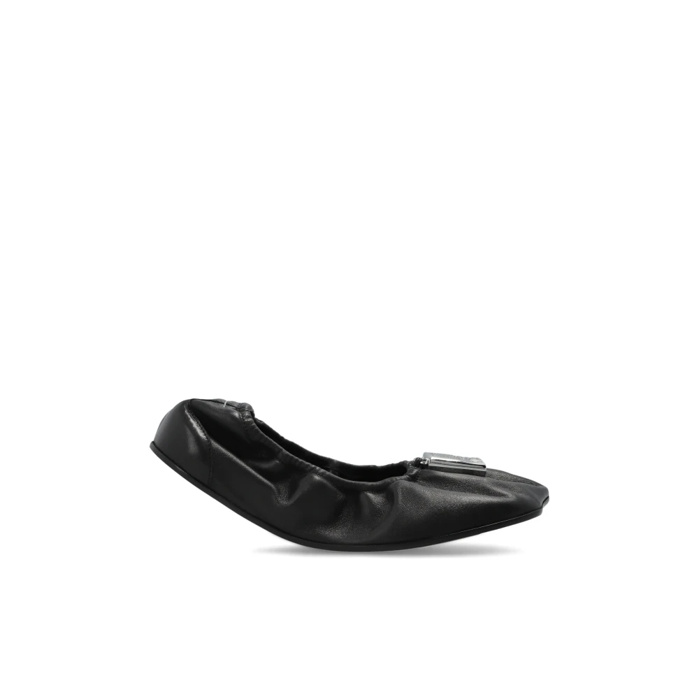 Mm6 Maison Margiela - Ballerinas Aus Leder Mit Anhänger - Shoes - Damen - Schwarzk - 36 Eu