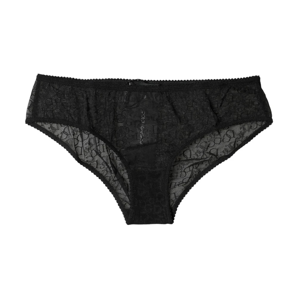 Dolce & Gabbana Damen Schwarz - Nylon Stretch Mid Waist Brief Unterwäsche - Underwear - K -S
