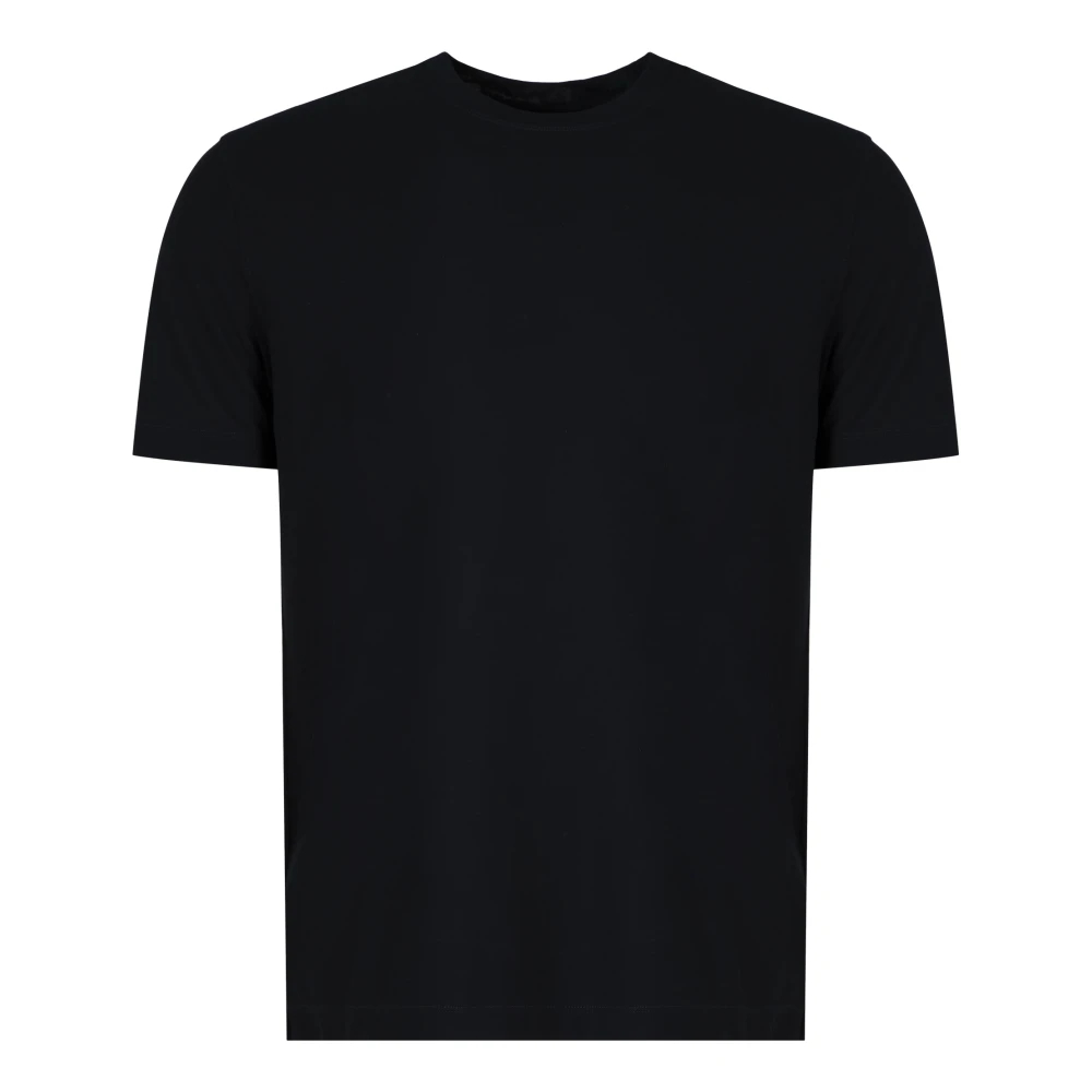 Slowear Herren Blau - Baumwoll Crew-Neck T-Shirt Mit Seitenschlitzen - Tops - S