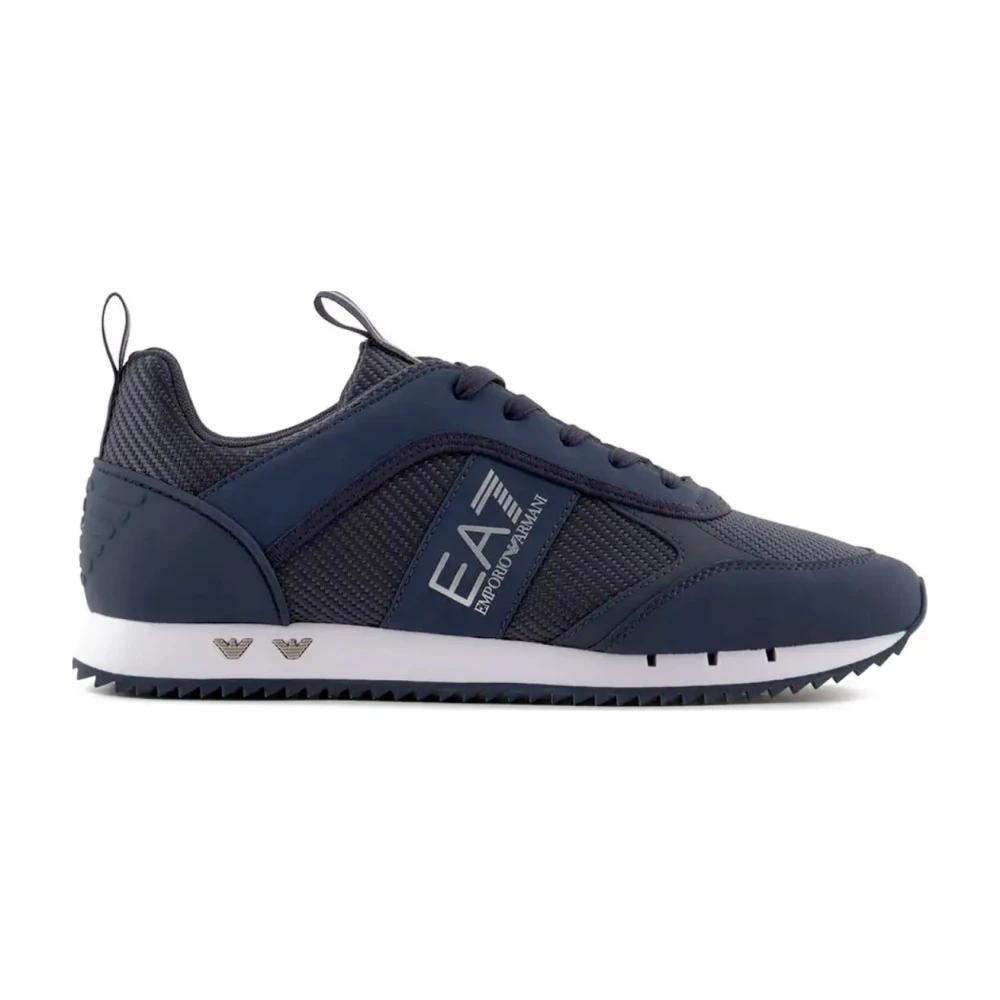 Emporio Armani Ea7 Herren Blau - E Sneakers Mit Adler-Logo - Shoes - 42 2/3 Eu