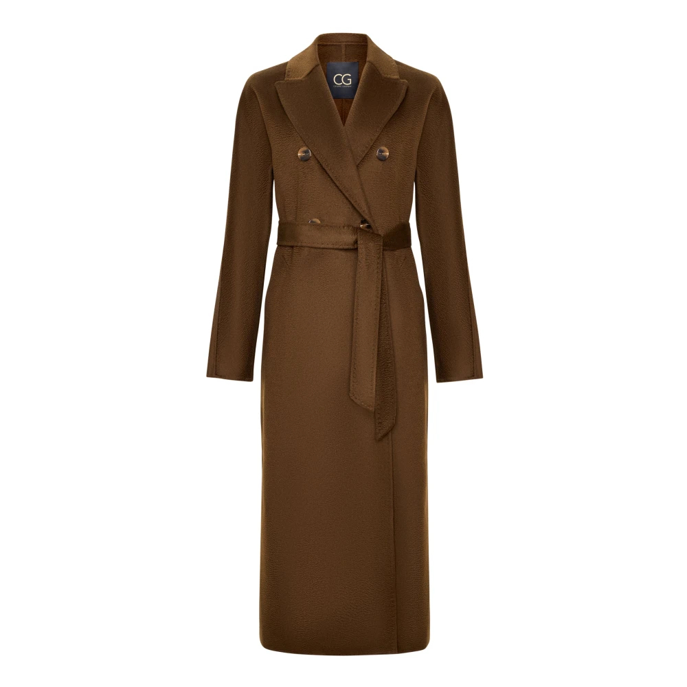 Cesare Gaspari Damen Braun - Classic Luxe Long Coat Rosie - Coats - L