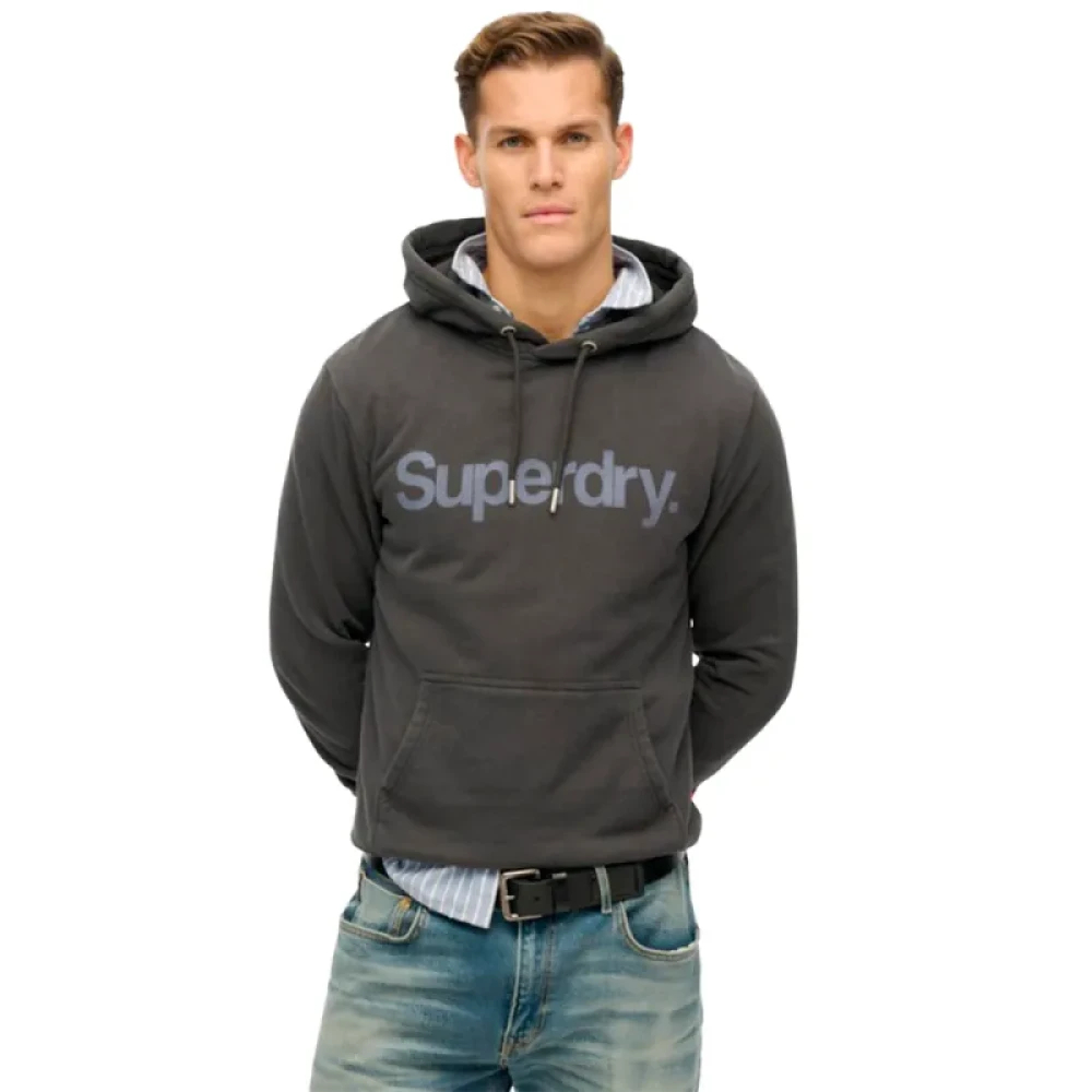 Superdry, Herren, Pullover, Core City Hoodie mit Logo, Schwarz, Grau, (S) - Bild 6