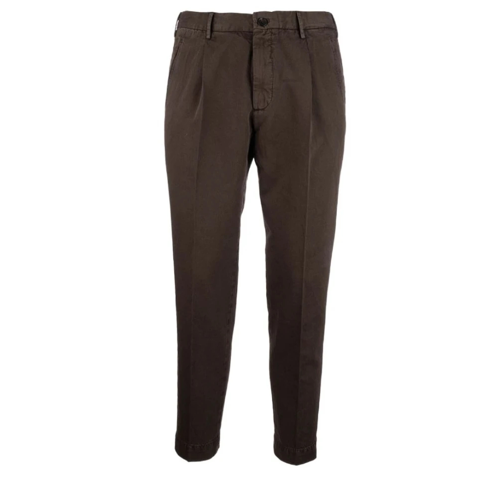 Incotex Herren Braun - Bundfalten-Chino Mit Schmal Zulaufendem Bein - Trousers - M